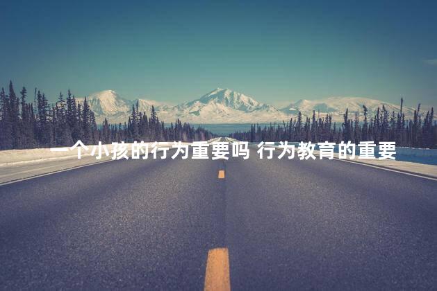 一个小孩的行为重要吗 行为教育的重要性